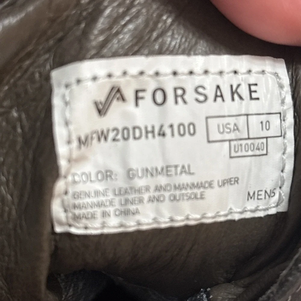 Forsake Davos High Gunmetal Grey Men's Waterproof Premium Leather‎ Boot Size 10